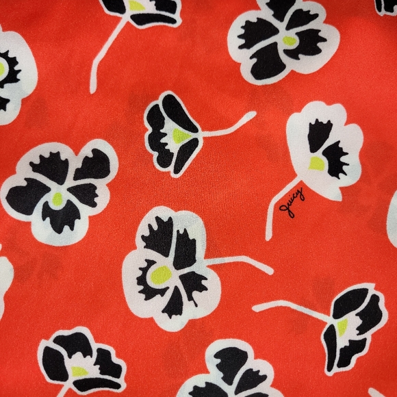 Juicy Couture Poppy Print Blouse, VGUC, Size XS - Picture 5 of 7